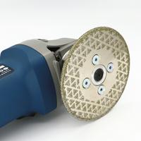 Electroplated Double Side Triangle Shape Diamond Cutting And Grinding Disc Saw Blade For Marble Ceramic With M14 Flange