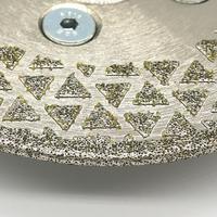 Electroplated Double Side Triangle Shape Diamond Cutting And Grinding Disc Saw Blade For Marble Ceramic With M14 Flange