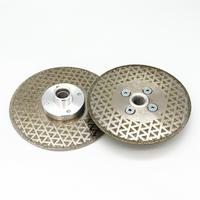 Electroplated Double Side Triangle Shape Diamond Cutting And Grinding Disc Saw Blade For Marble Ceramic With M14 Flange